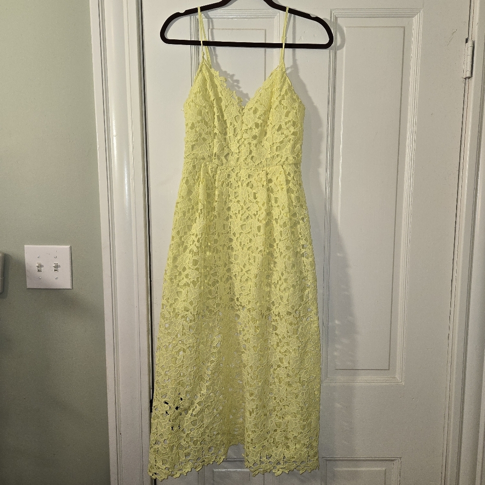 Astr Yellow Spaghetti Strap Sundress for Wedding Guests